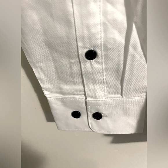 Sz M H&M men SLIM FIT PREMIUM COTTON SHIRT WARNA - WHITE - Picture 8 of 10